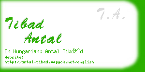 tibad antal business card